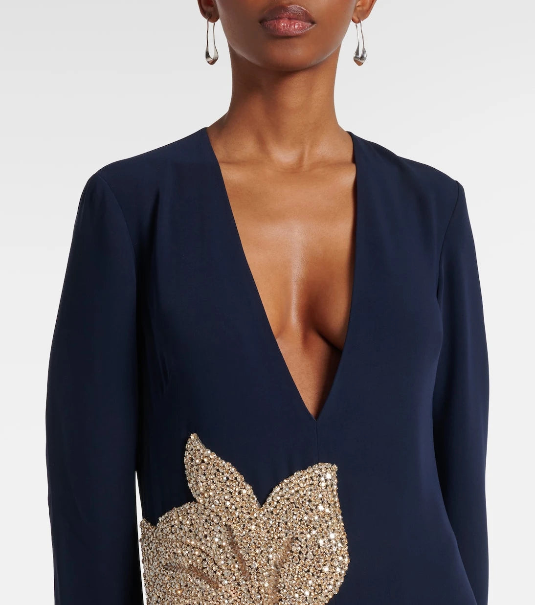 Costarellos - Jennis embellished crêpe maxi dress