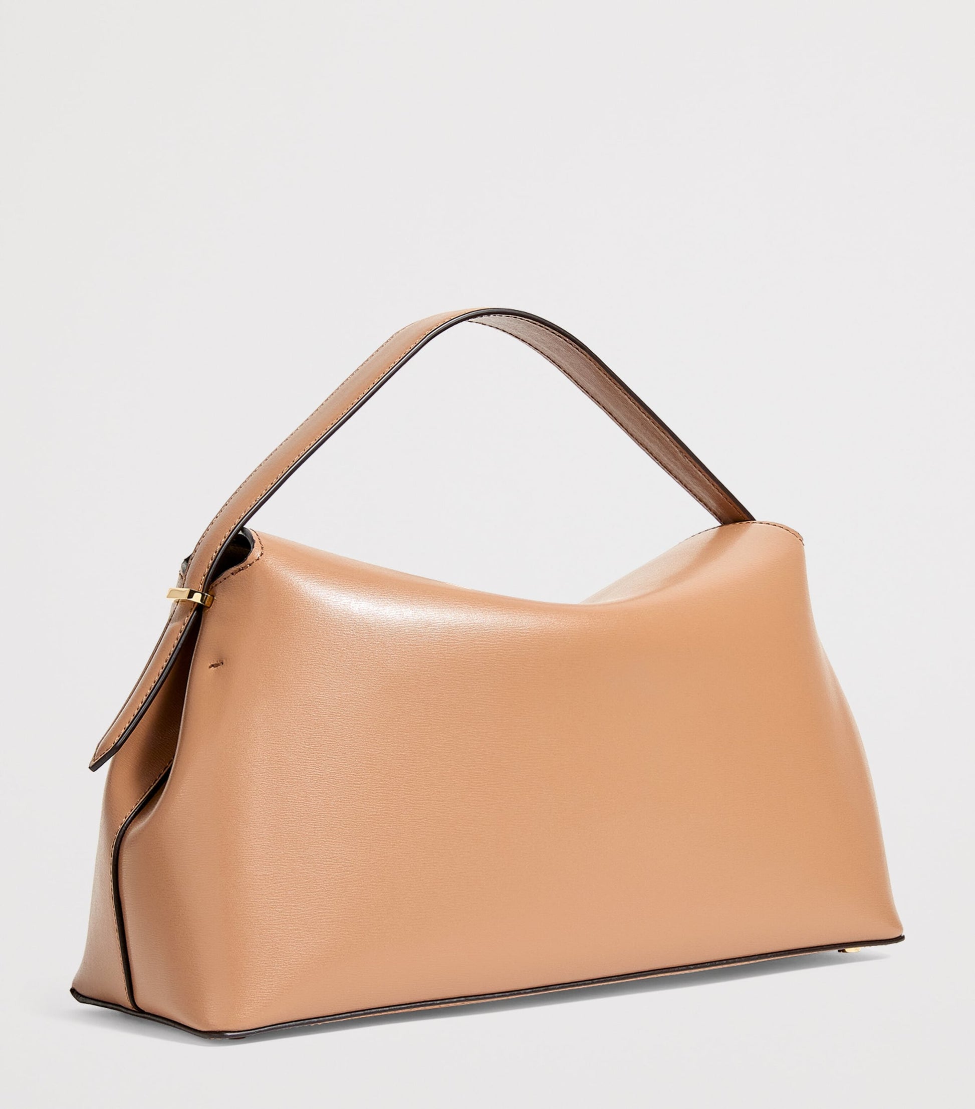 Large Leather T-Lock Top-Handle Bag 033 CAMEL
