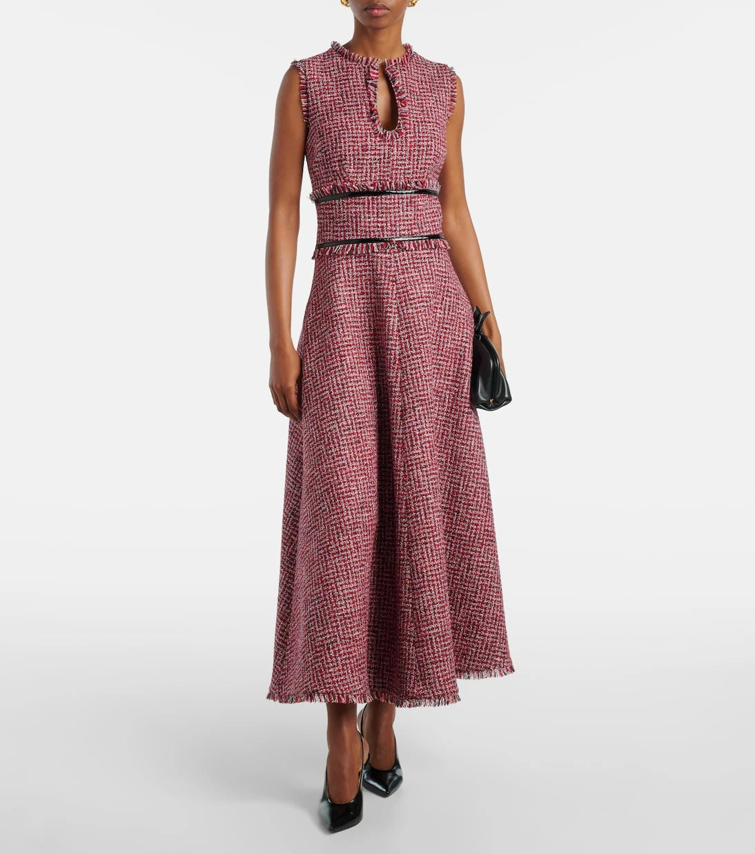 Safiyaa - Dorothy tweed midi dress