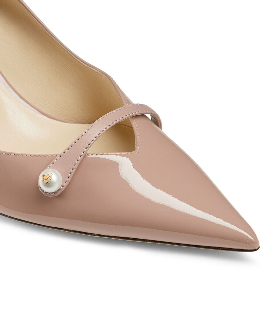 Jimmy Choo Pink Rosalia 65 Patent Leather Pumps