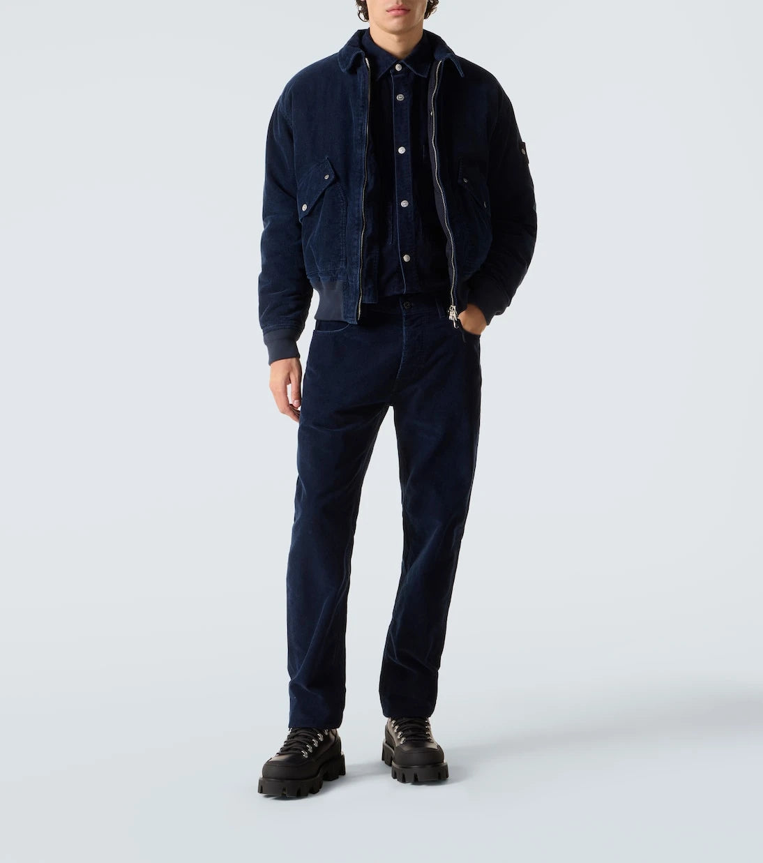 Stone Island - Compass cotton-blend corduroy overshirt