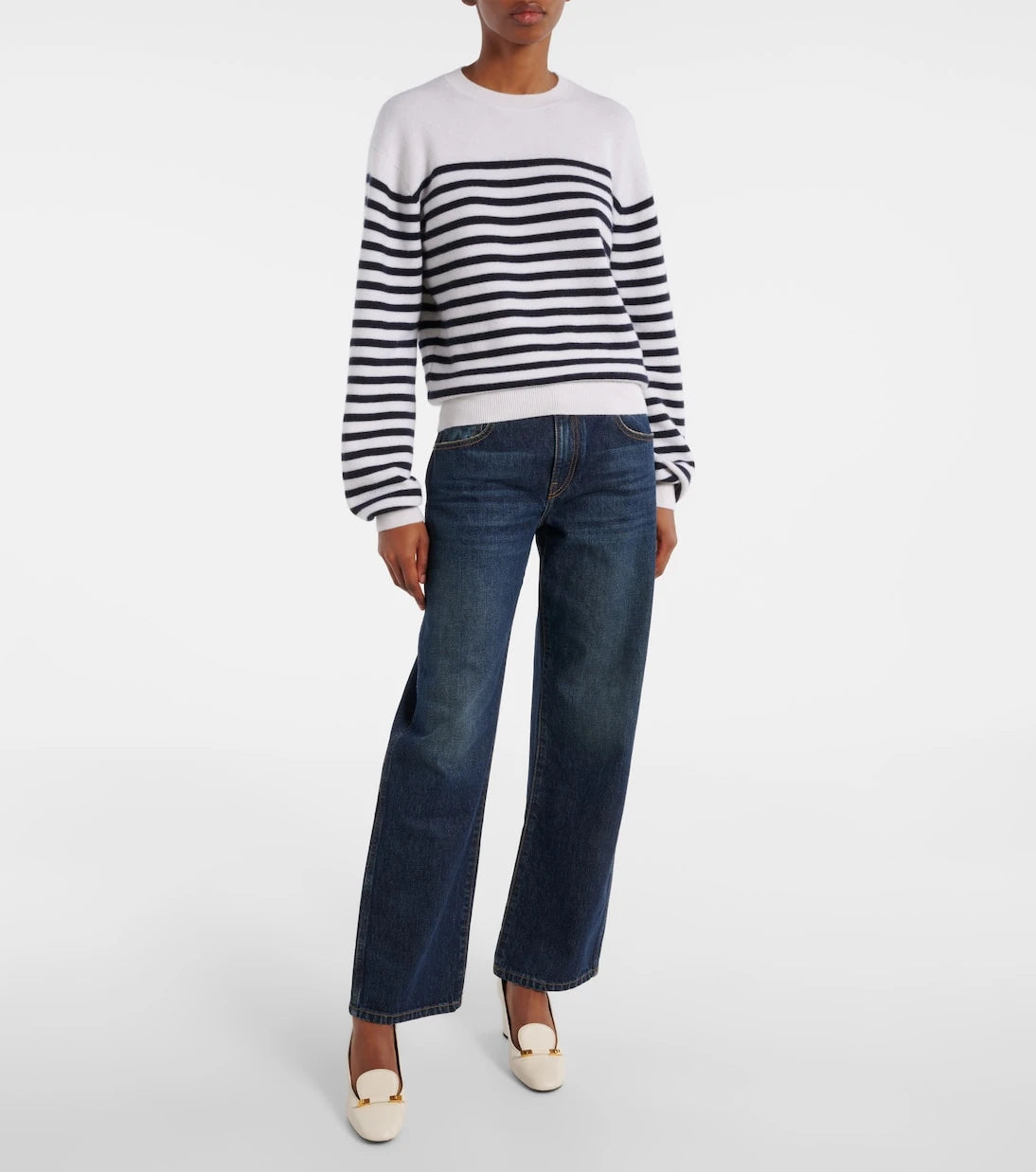Khaite - Viola striped cashmere-blend sweater