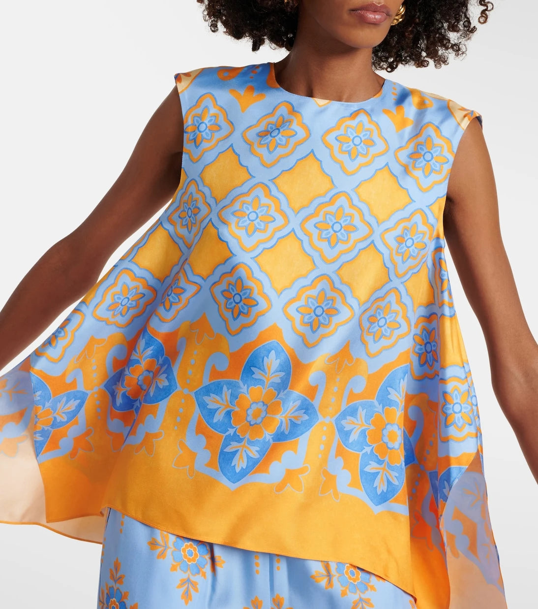 La DoubleJ - San Carlo printed silk twill top