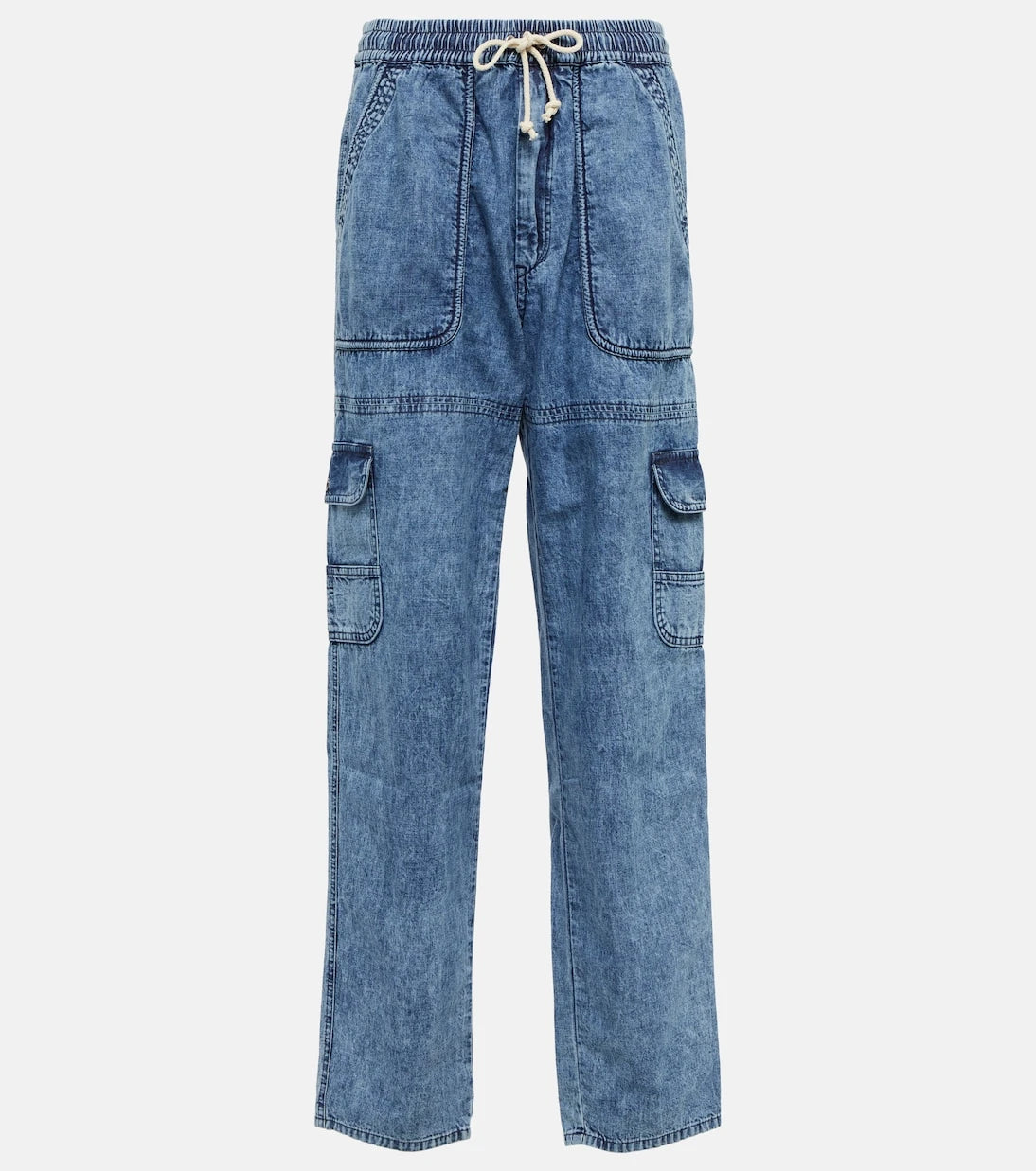 Marant Etoile - Viamao straight cotton chambray pants