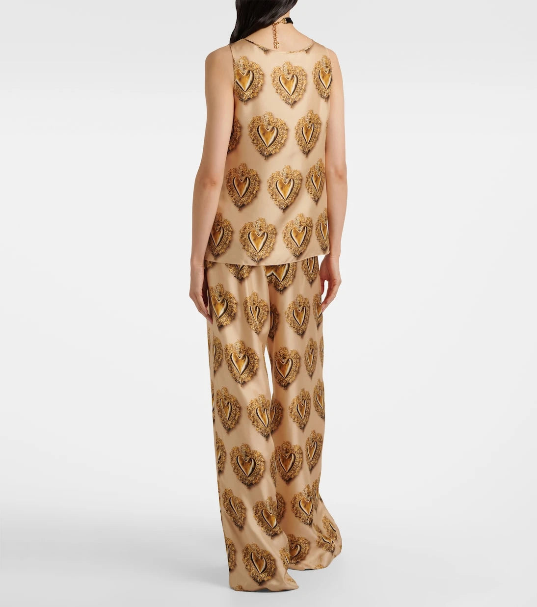 Dolce&Gabbana - Printed silk satin top