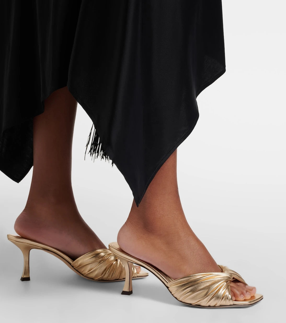 Jimmy Choo - Skye metallic leather mules