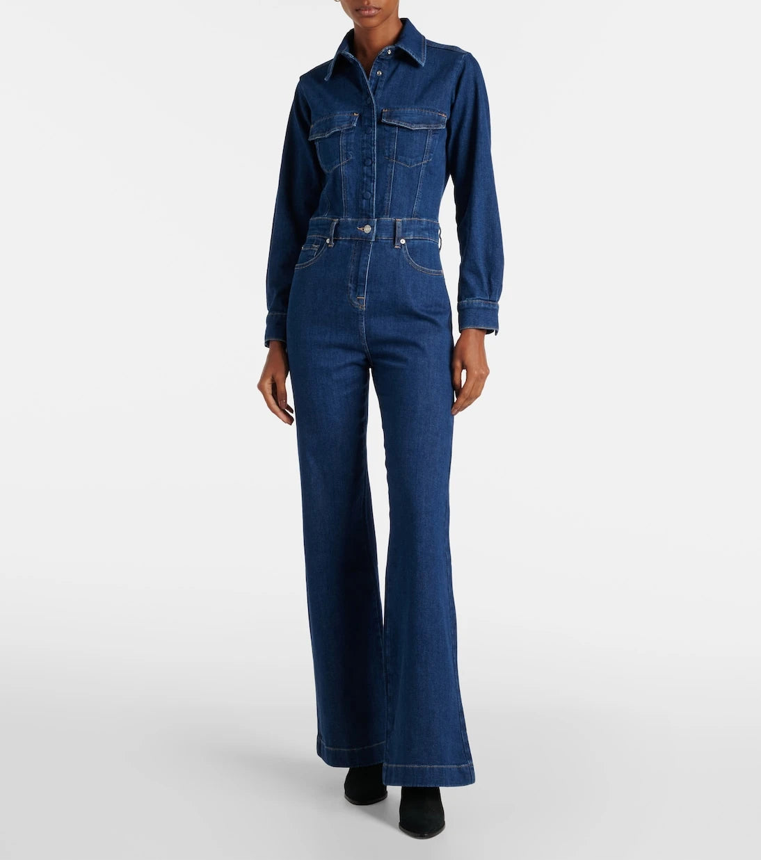 7 For All Mankind - Flared denim jumpsuit