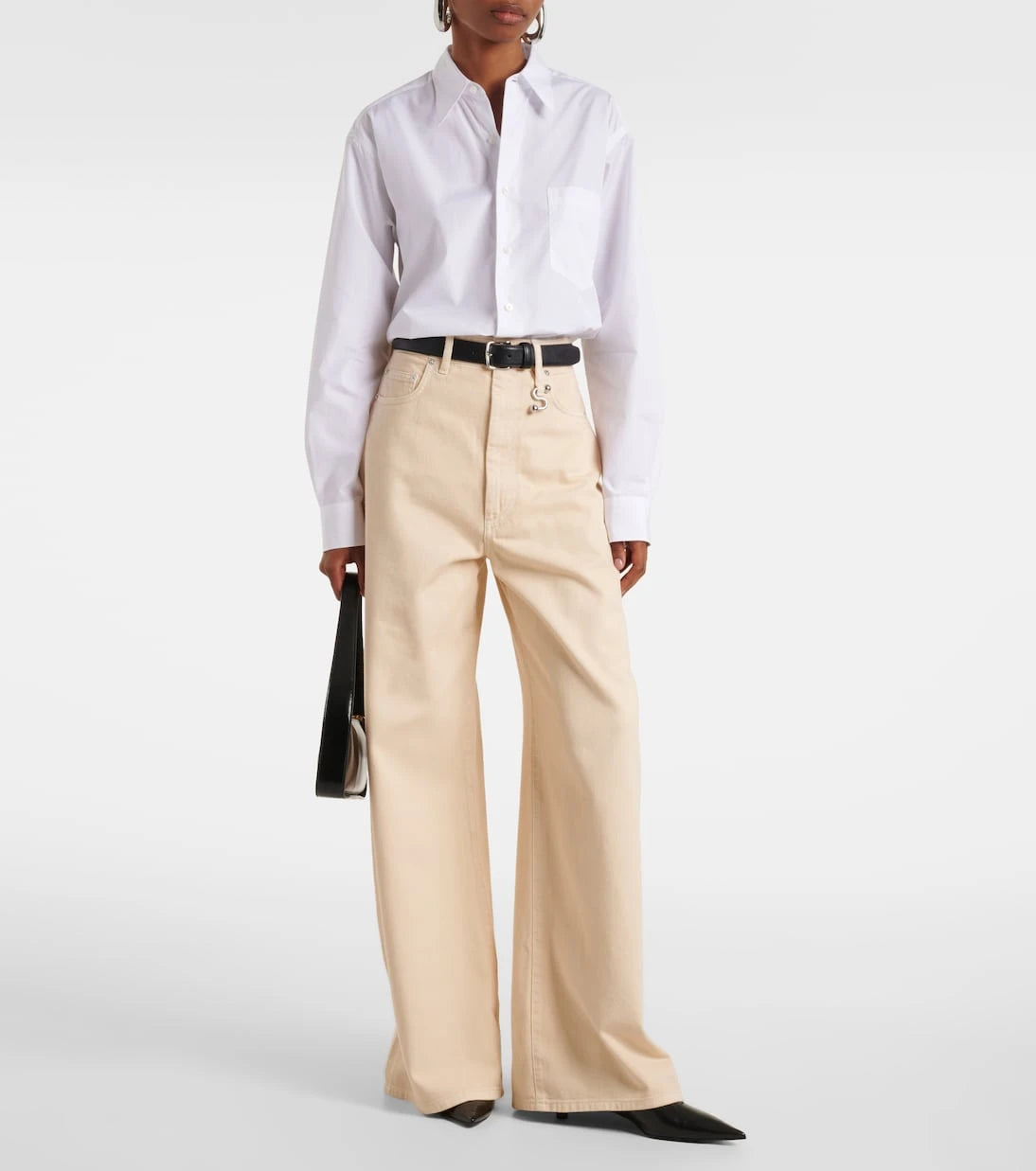 Sportmax - Siamese high-rise wide-leg jeans