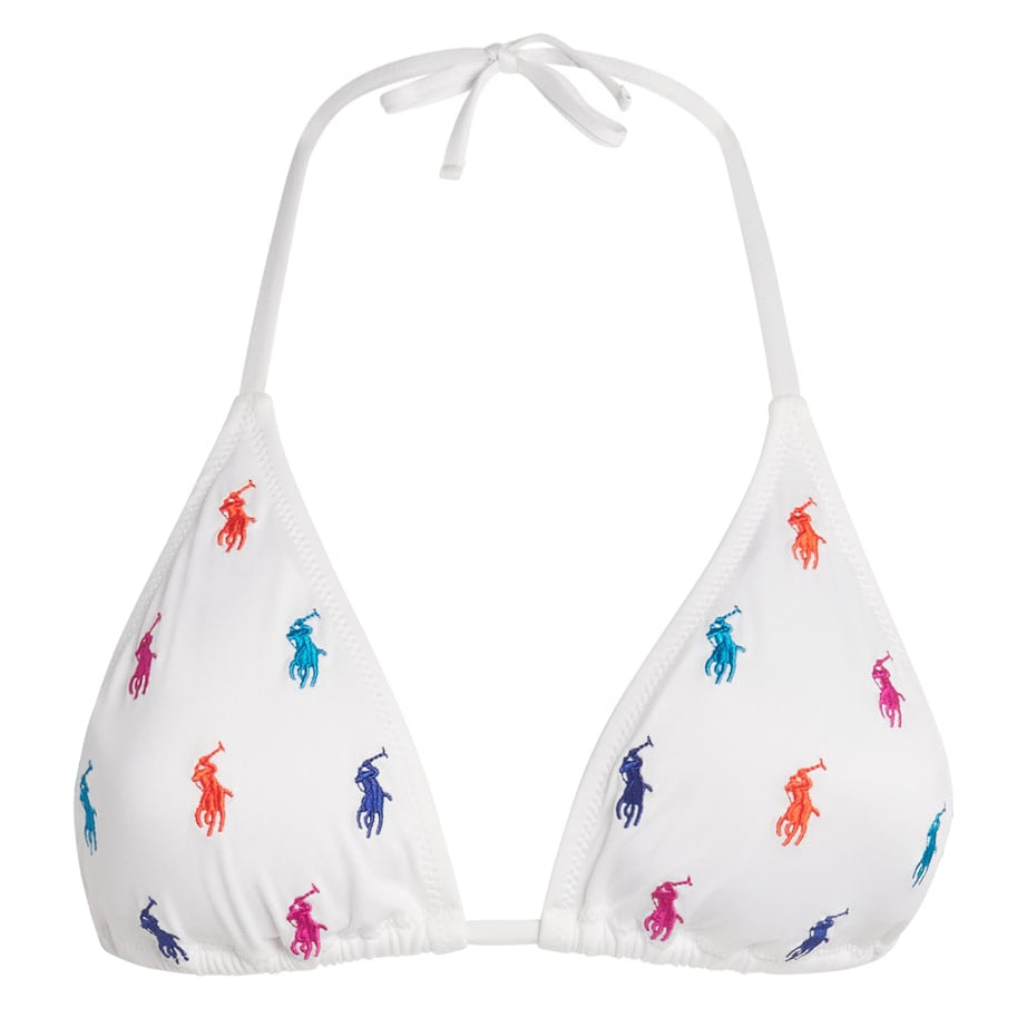 Polo Pony-Embroidered Triangle Bikini Top