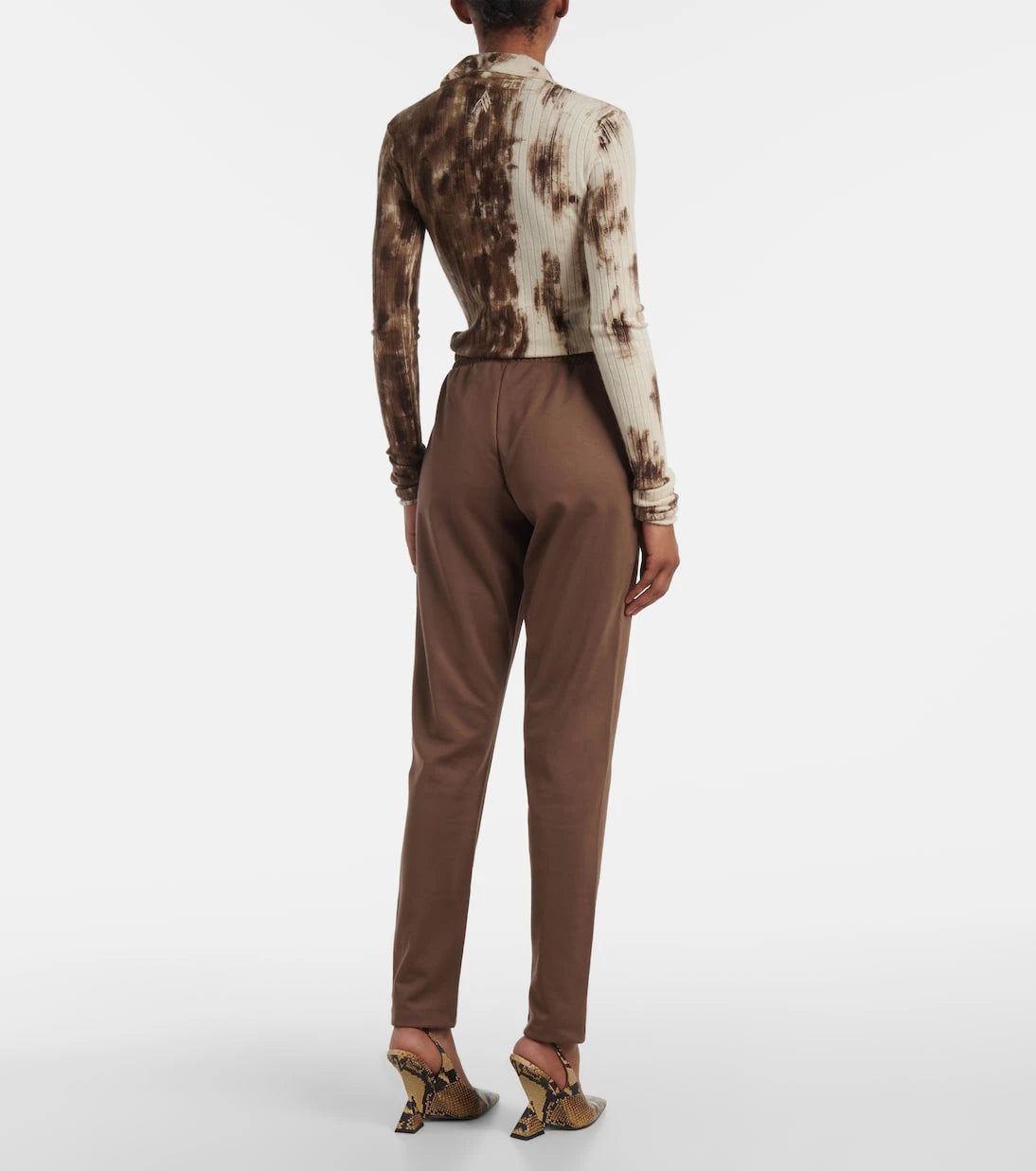 The Attico - Logo cotton-blend jersey sweatpants