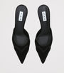 Alaïa Black Satin Heeled Mules 55
