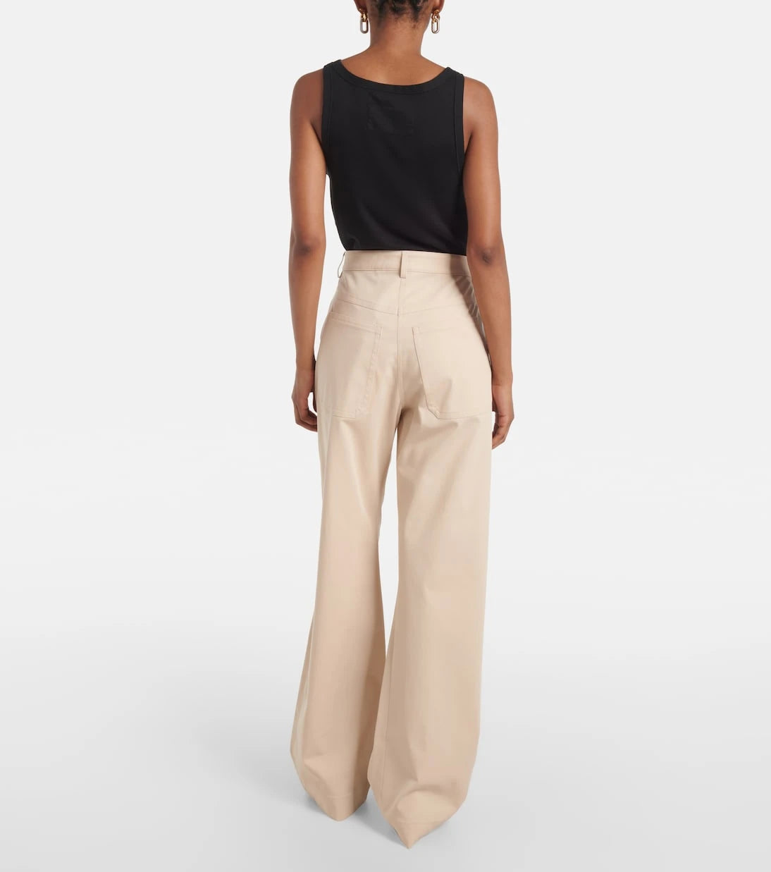 Sportmax - Era cotton-blend wide-leg pants