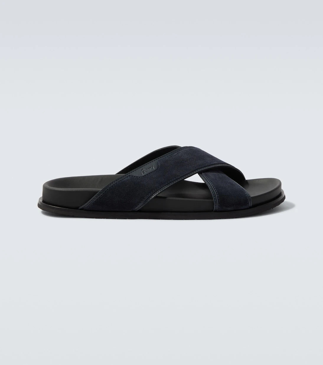 Brioni - Leather-trimmed suede sandals