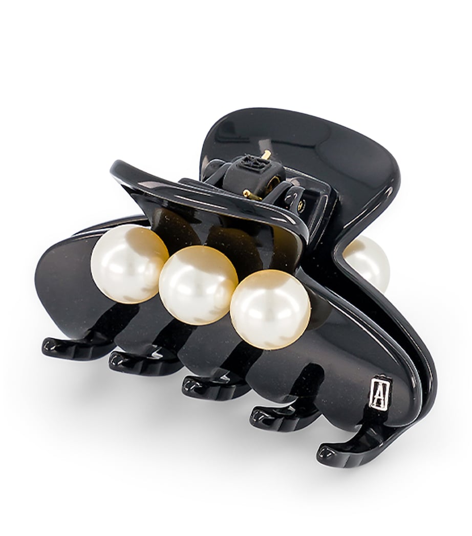 Alexandre de Paris Oversize Pearl-Detail Claw Hair Clip