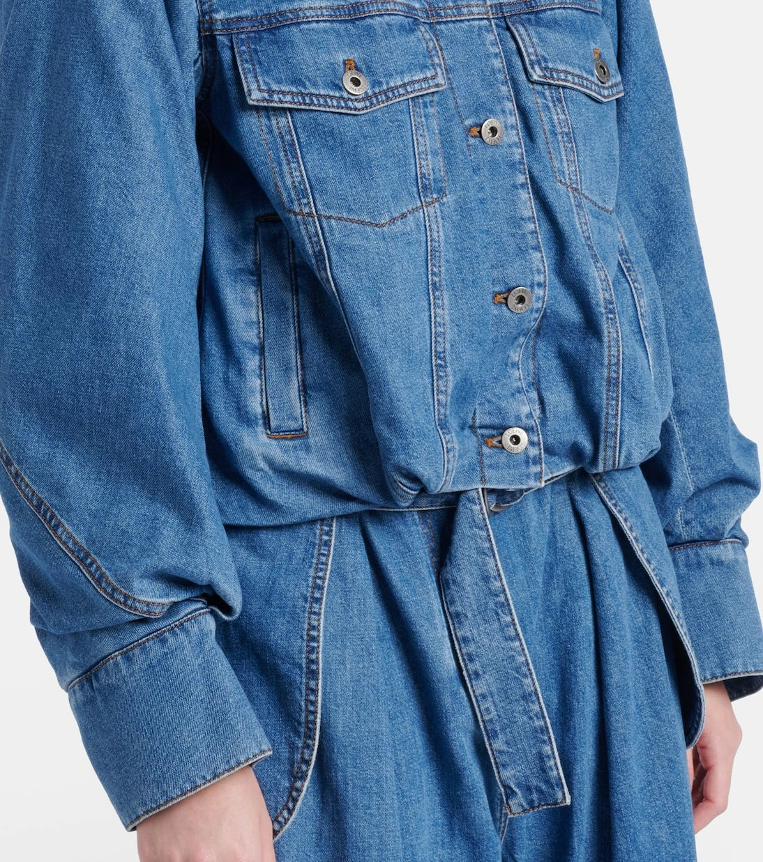 Loewe - Gathered denim jacket