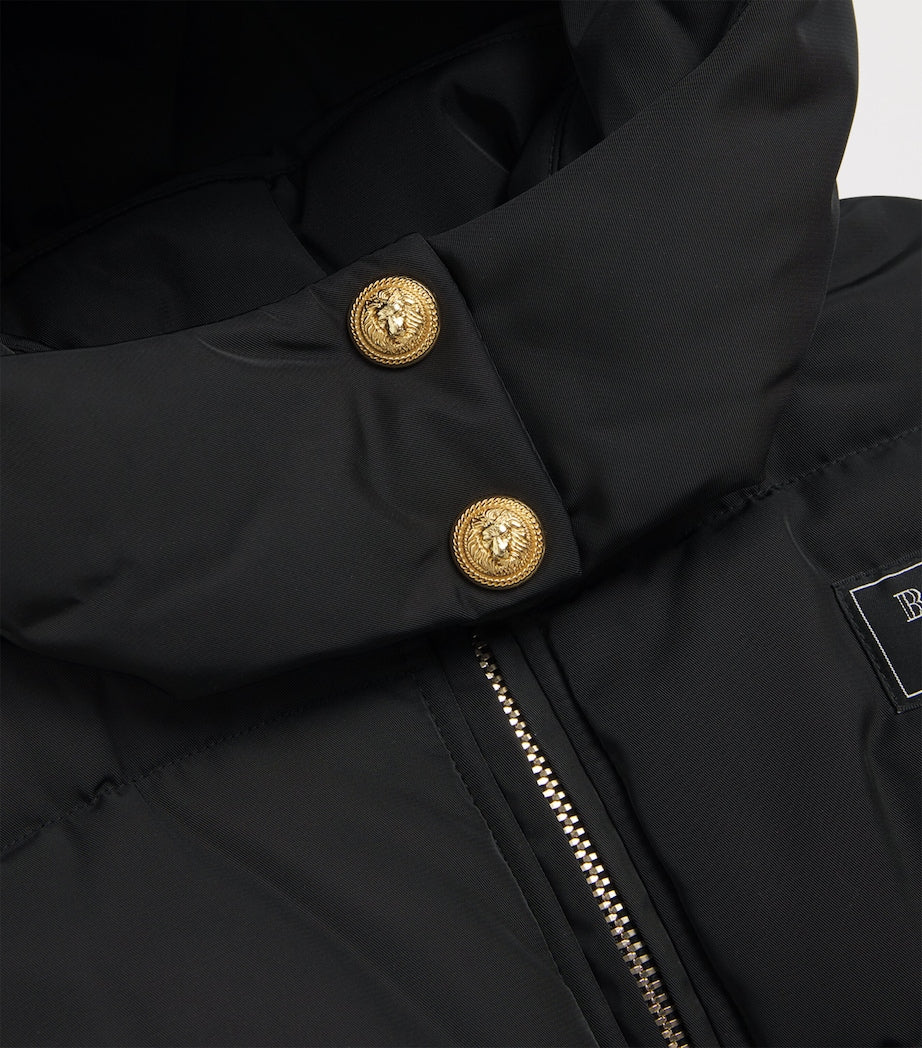 Balmain Kids Hooded Label-Detail Puffer Jacket (8-14 Years)