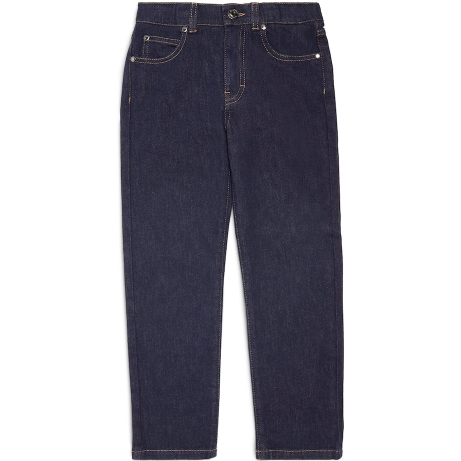 Moncler Enfant Stretch-Cotton Logo Jeans (8-10 Years)