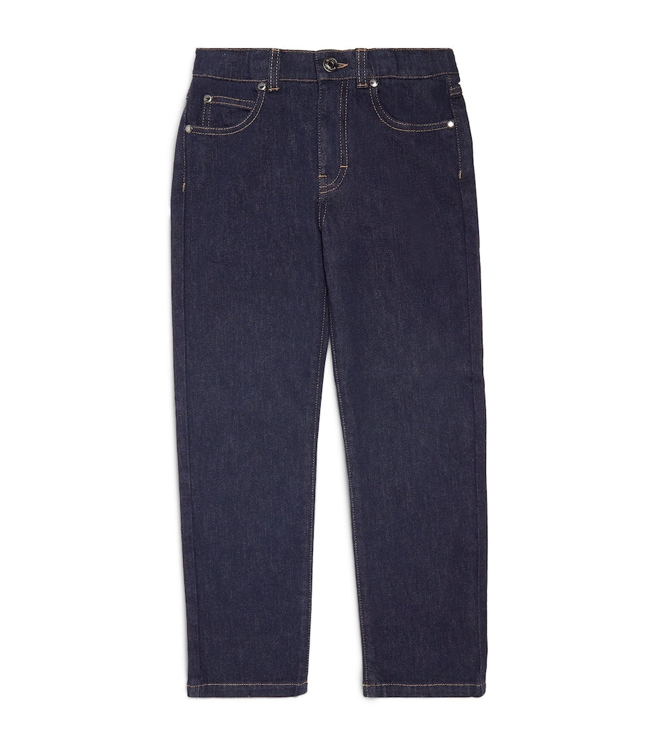 Moncler Enfant Stretch-Cotton Logo Jeans (8-10 Years)