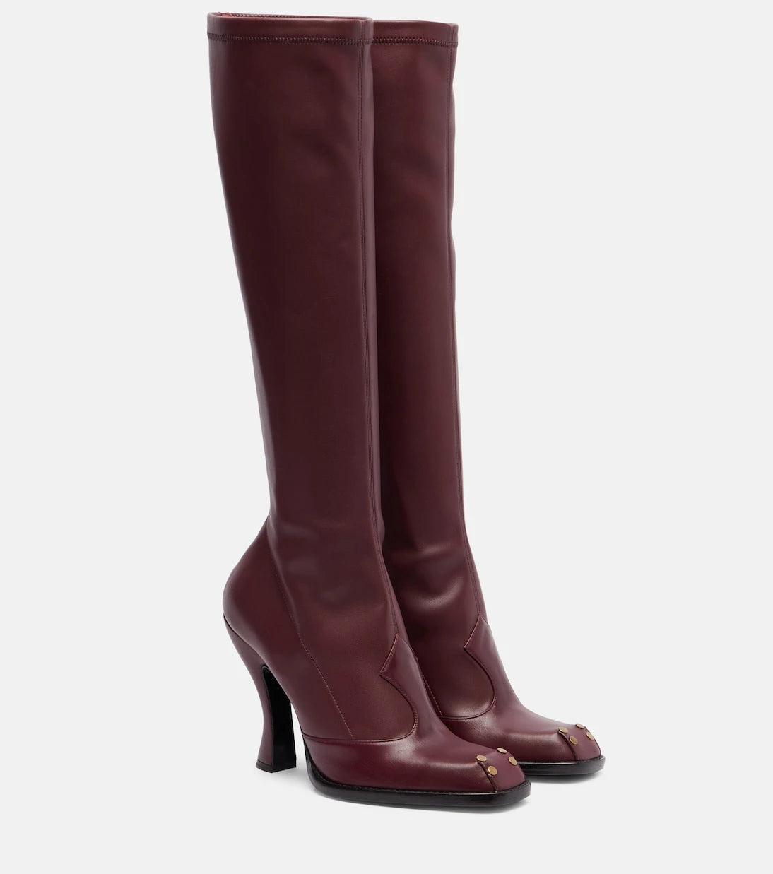 Etro - Studded leather knee-high boots
