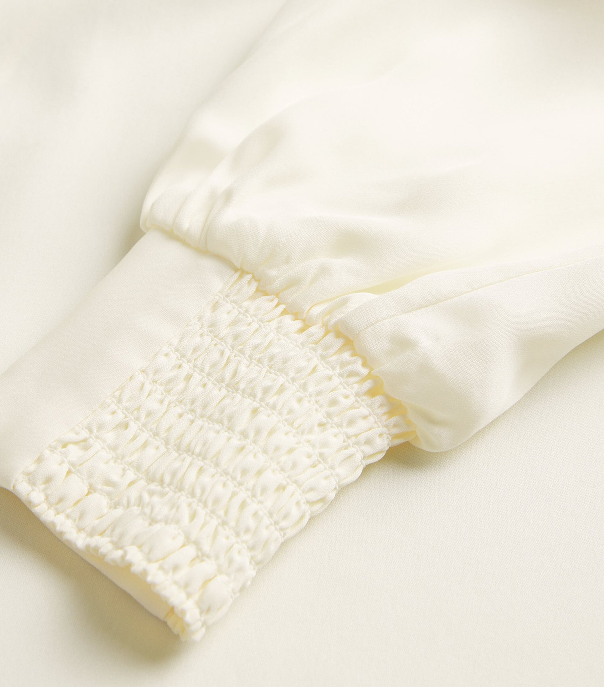 ME+EM Ivory Silk High-Neck Blouse