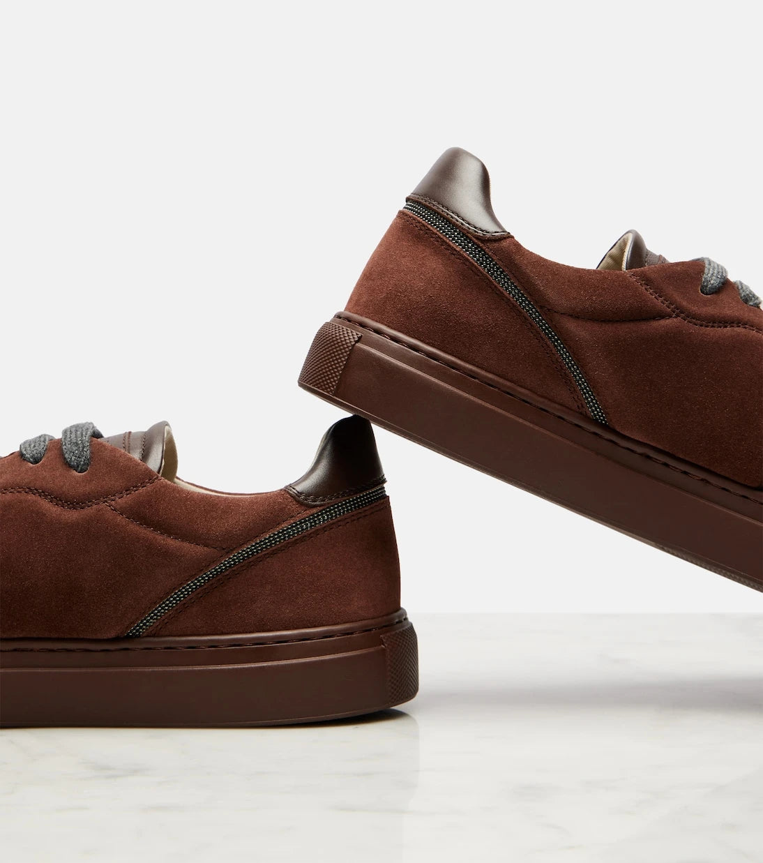 Brunello Cucinelli - Monili suede sneakers