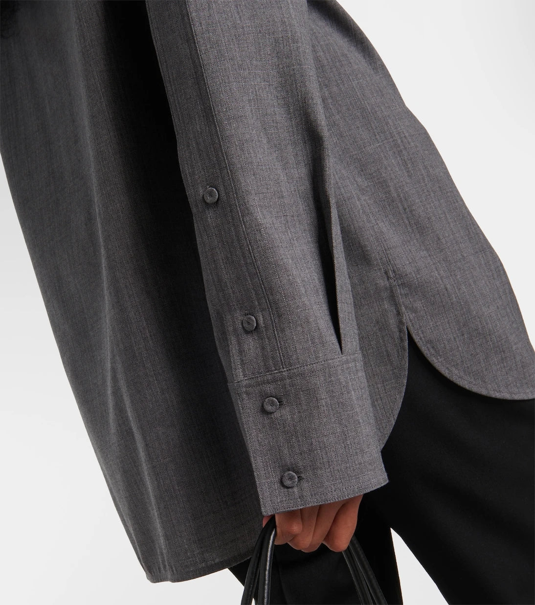 Jil Sander - Belted wool shirt