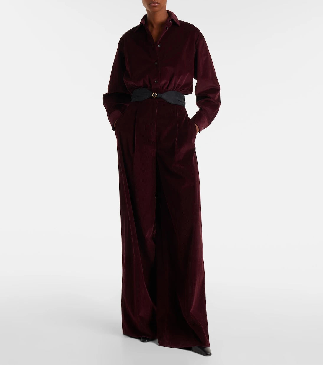 Max Mara - Fertile cotton velvet bodysuit