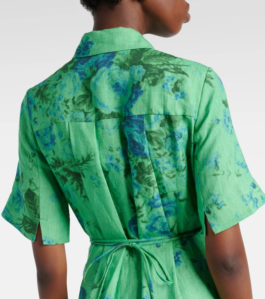 Erdem - Floral linen shirt dress