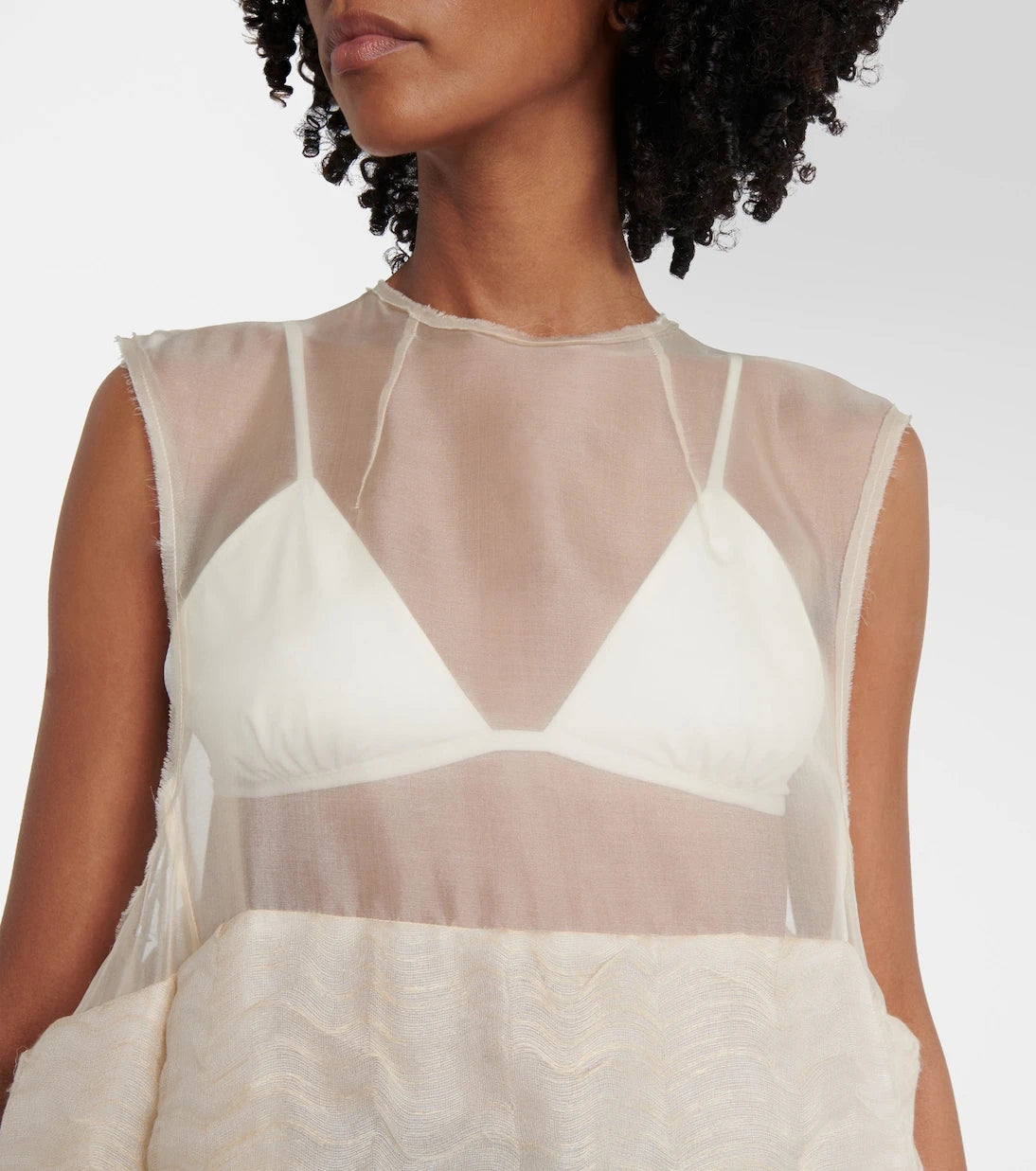 Khaite - Blair linen and silk-blend minidress