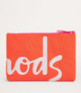 Orange Medium Cotton Logo Pouch