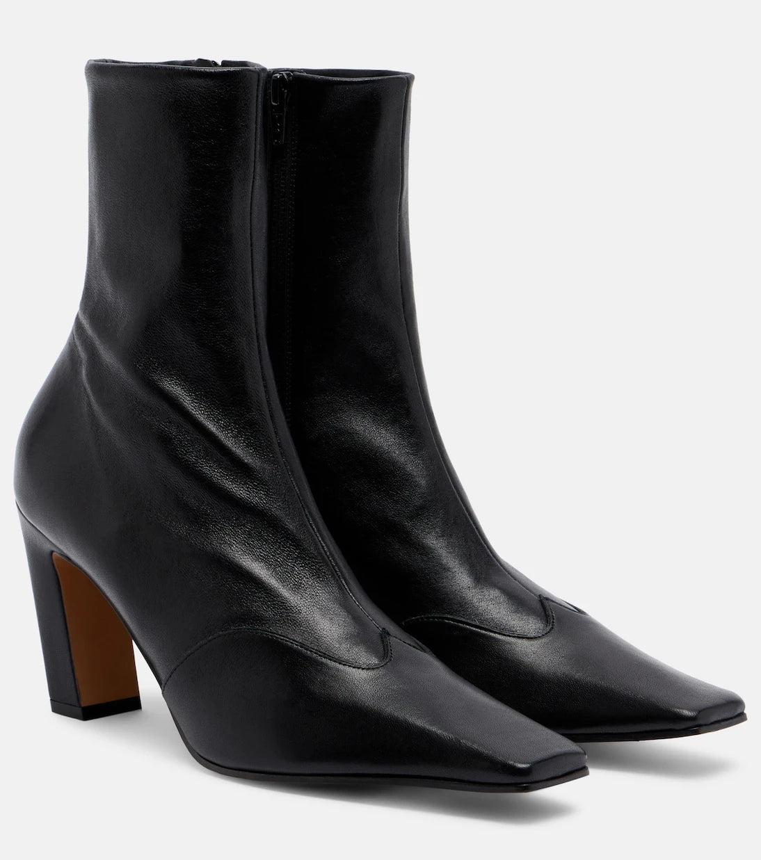 Khaite - Nevada leather ankle boots