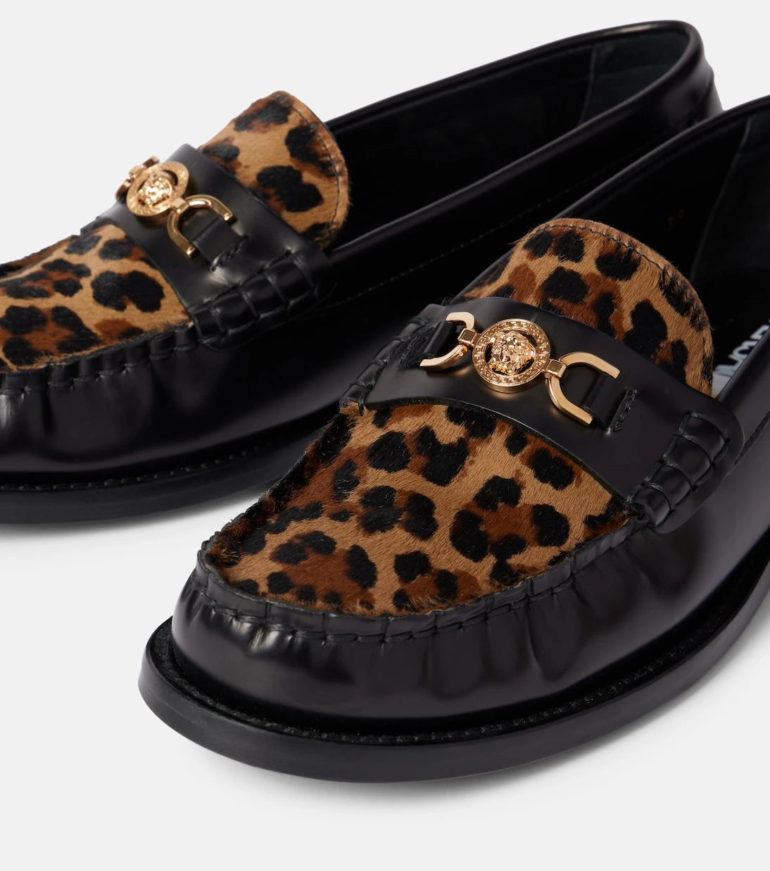 Versace - Medusa '95 leopard-print loafers