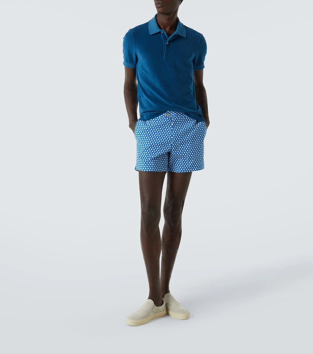 Tom Ford - Cotton-blend velvet polo shirt
