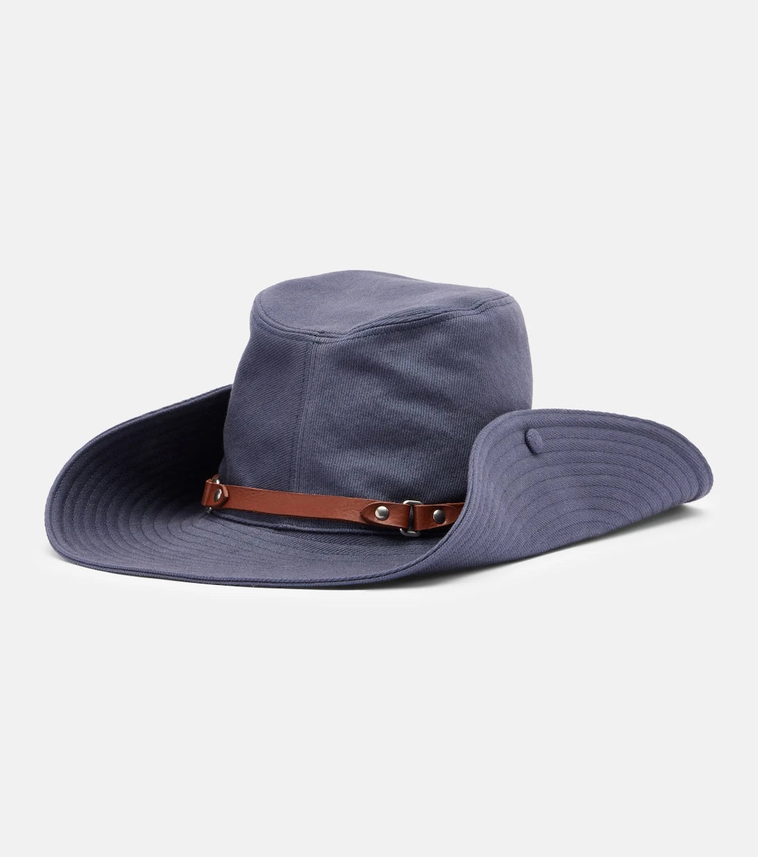 Miu Miu - Leather-trimmed cotton cowboy hat