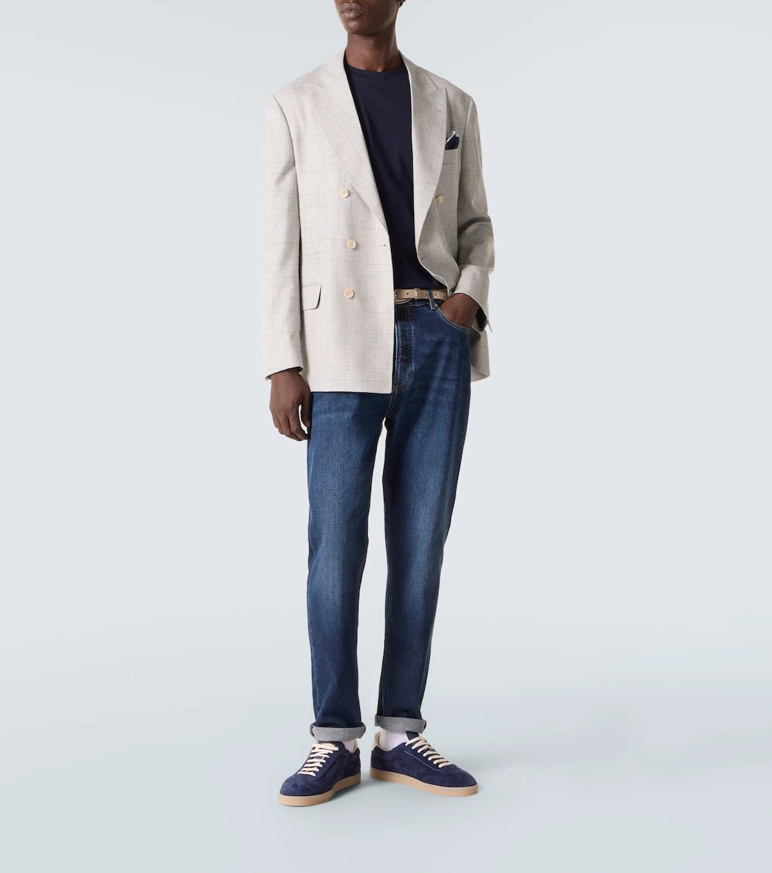 Brunello Cucinelli - تي شيرت جيرسيه من القطن المطبوع