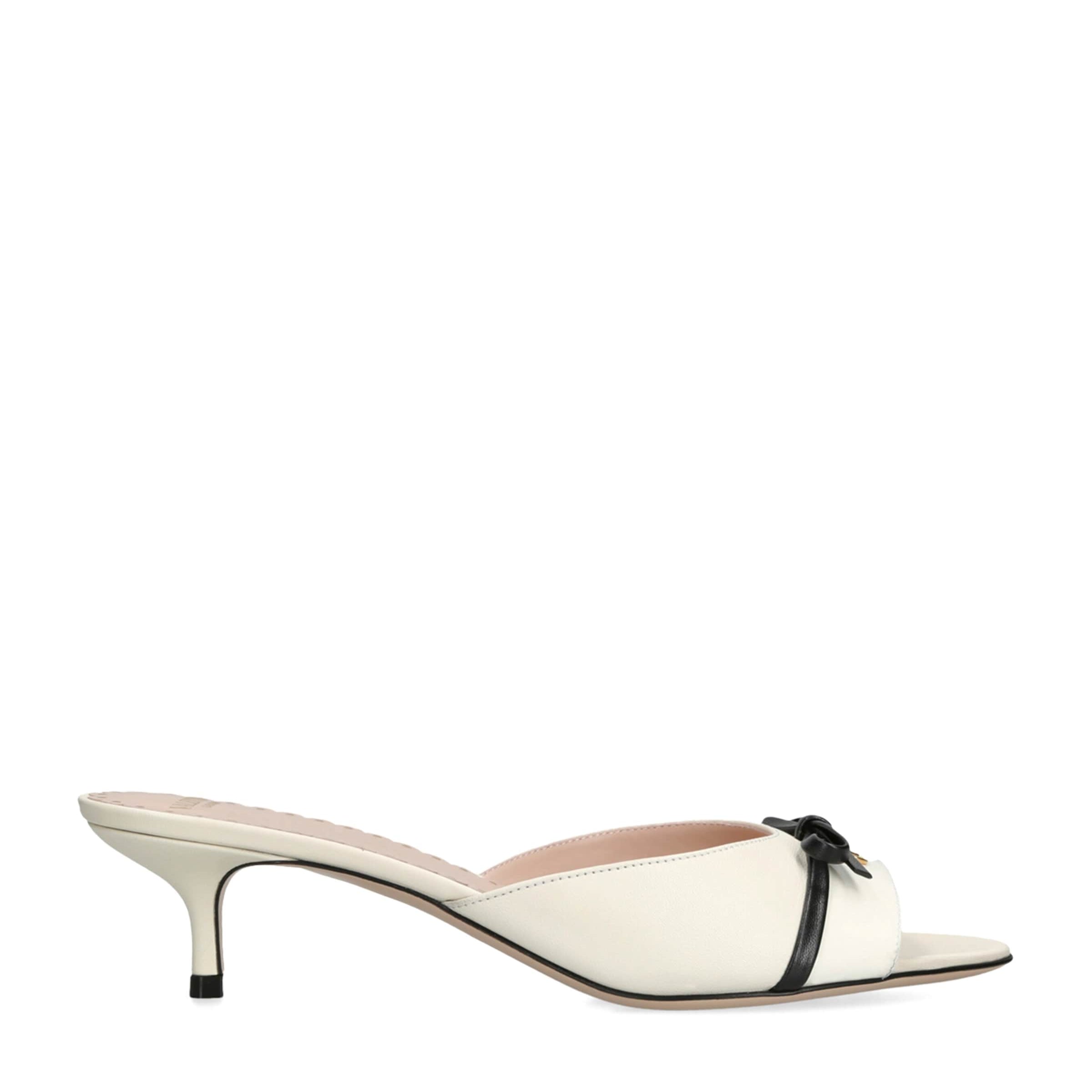 Valentino Garavani White Leather Bepointy Heeled Mules 45