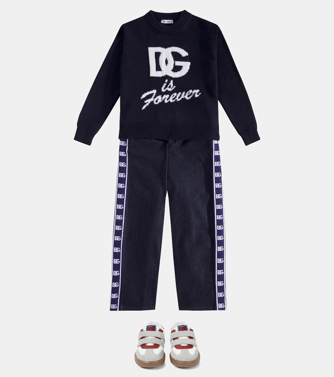Dolce&Gabbana Kids - كنزة جاكار من صوف فيرجن
