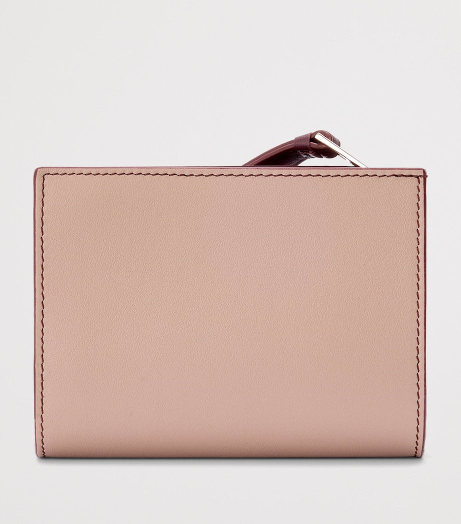 Blue Leather Puzzle Compact Wallet