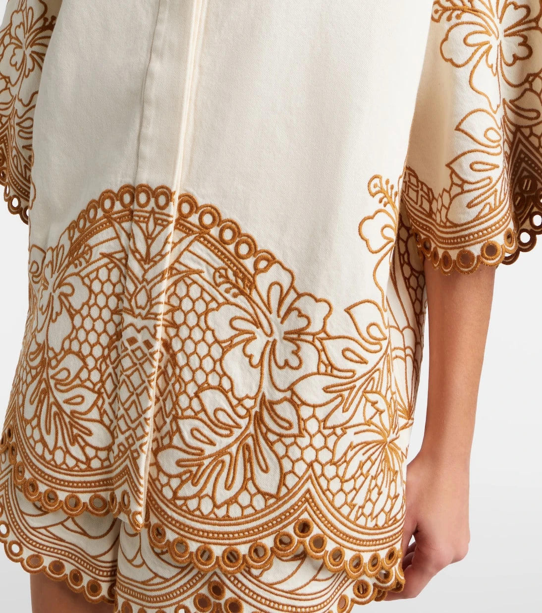 Zimmermann - Como embroidered cotton shirt
