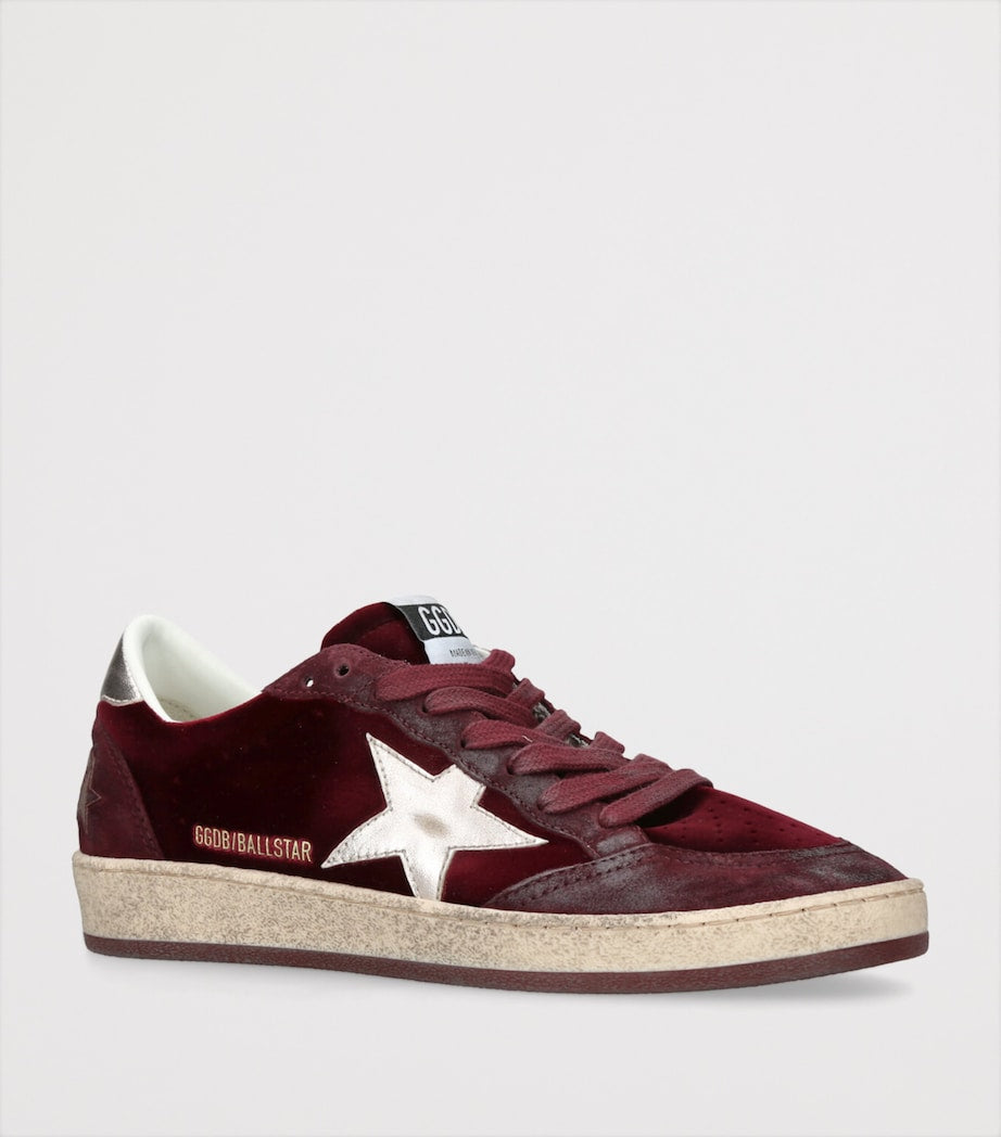 Golden Goose Red Suede Ball Star Sneakers