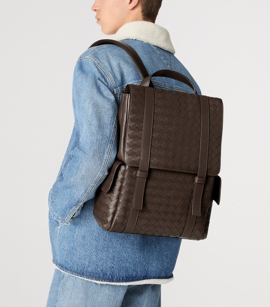 Bottega Veneta Leather Intrecciato Back-To-School Backpack