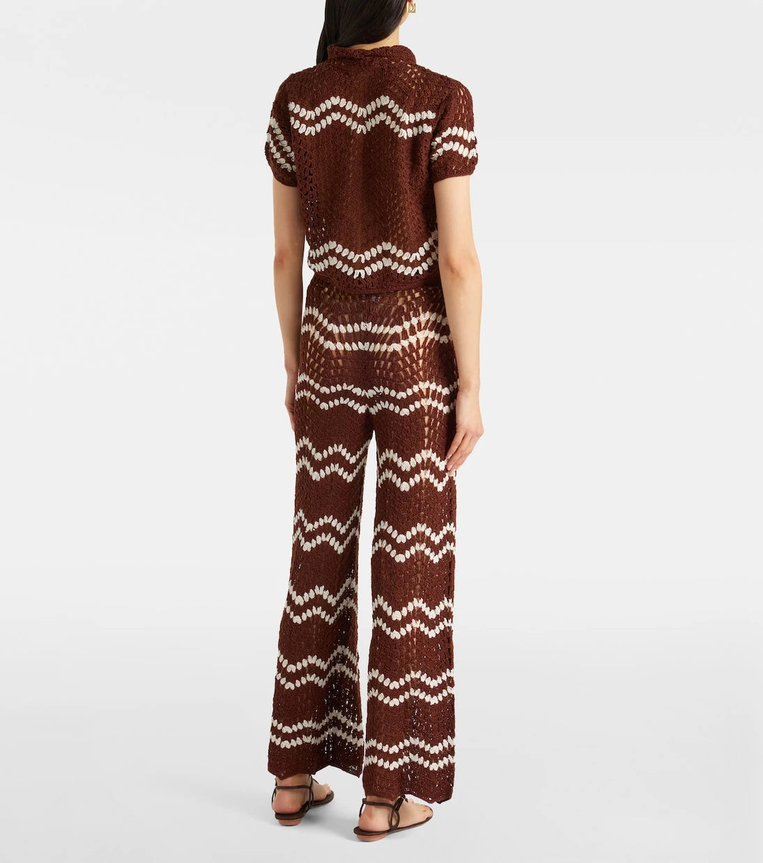 Anna Kosturova - Crochet cotton straight pants