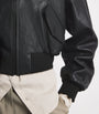 The Leather Harrington Bomber Jacket BLACK