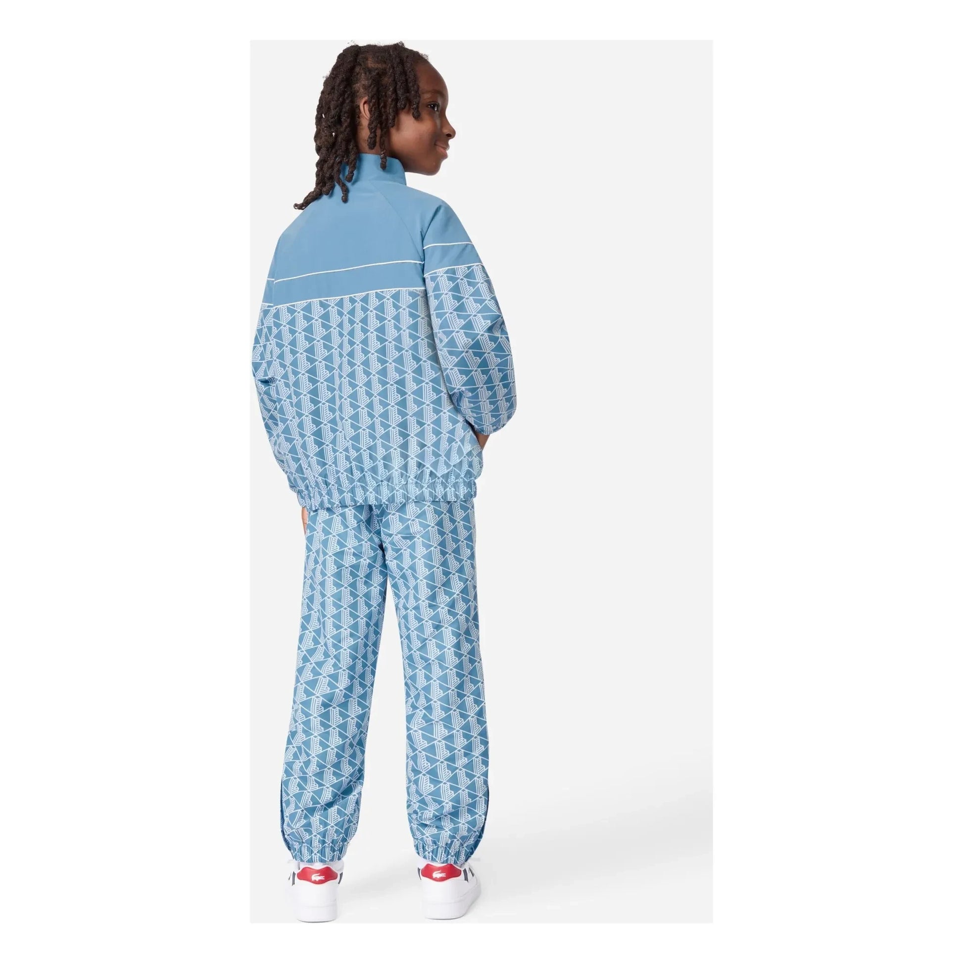 Lacoste - Monogrammed Recycled Fiber Jacket and Jogger Set | Light Blue
