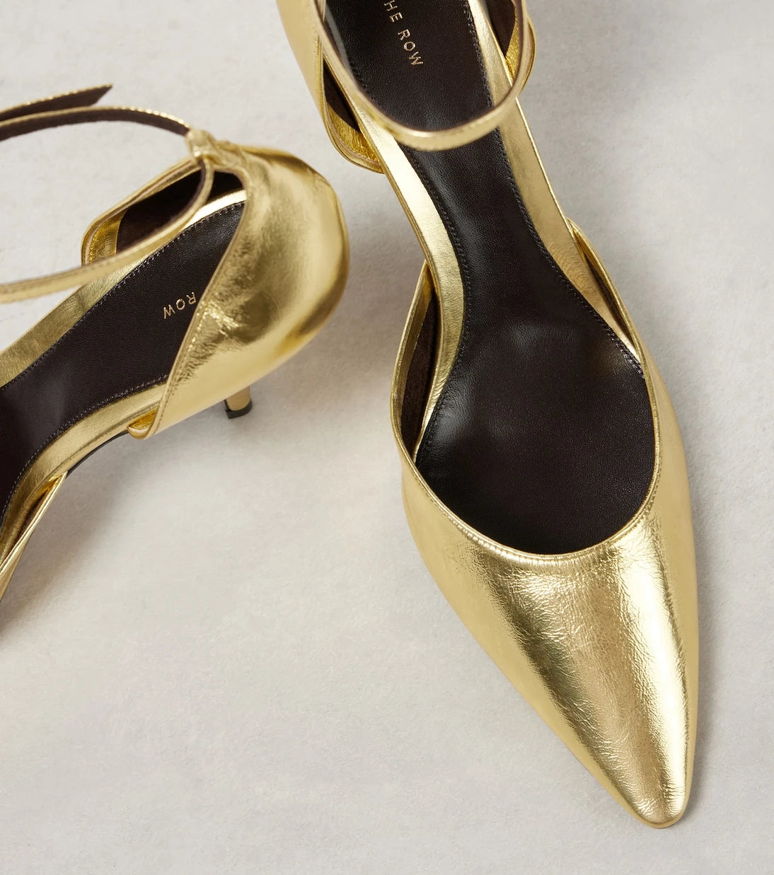 The Row - Liisa metallic leather pumps
