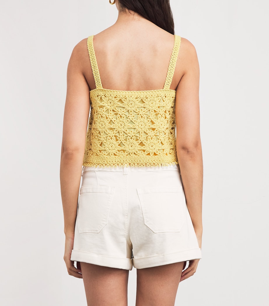 Yellow Crochet Crop Top