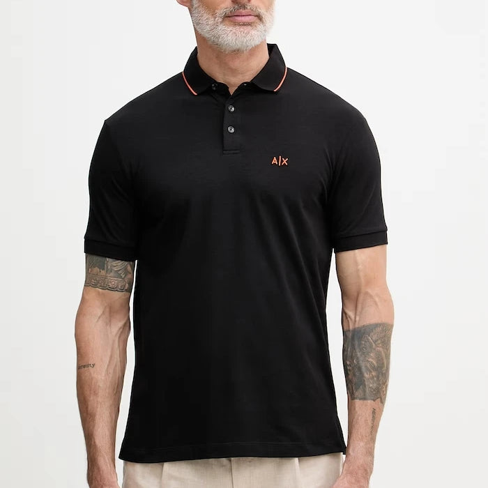Armani Exchange тениска с яка мъжка с памук