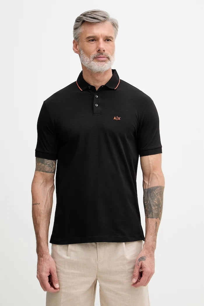 Armani Exchange тениска с яка мъжка с памук