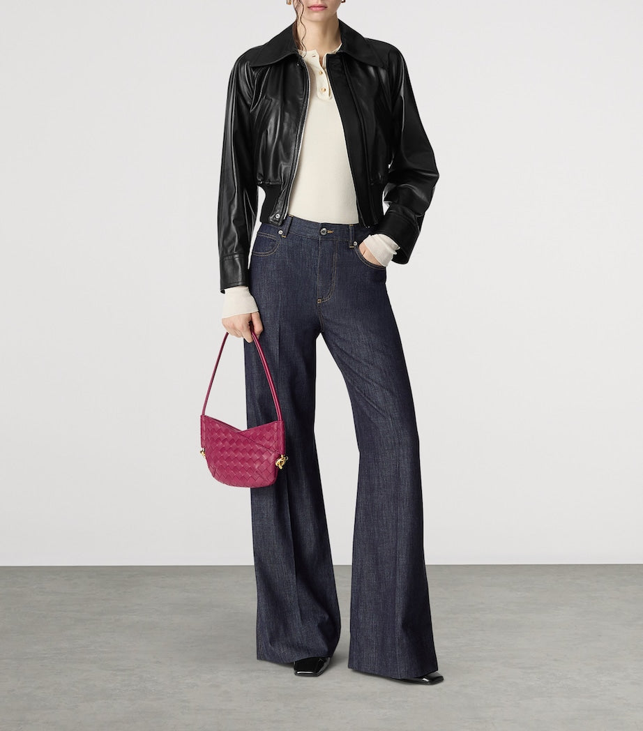 Pink Mini Lambskin Solstice Shoulder Bag