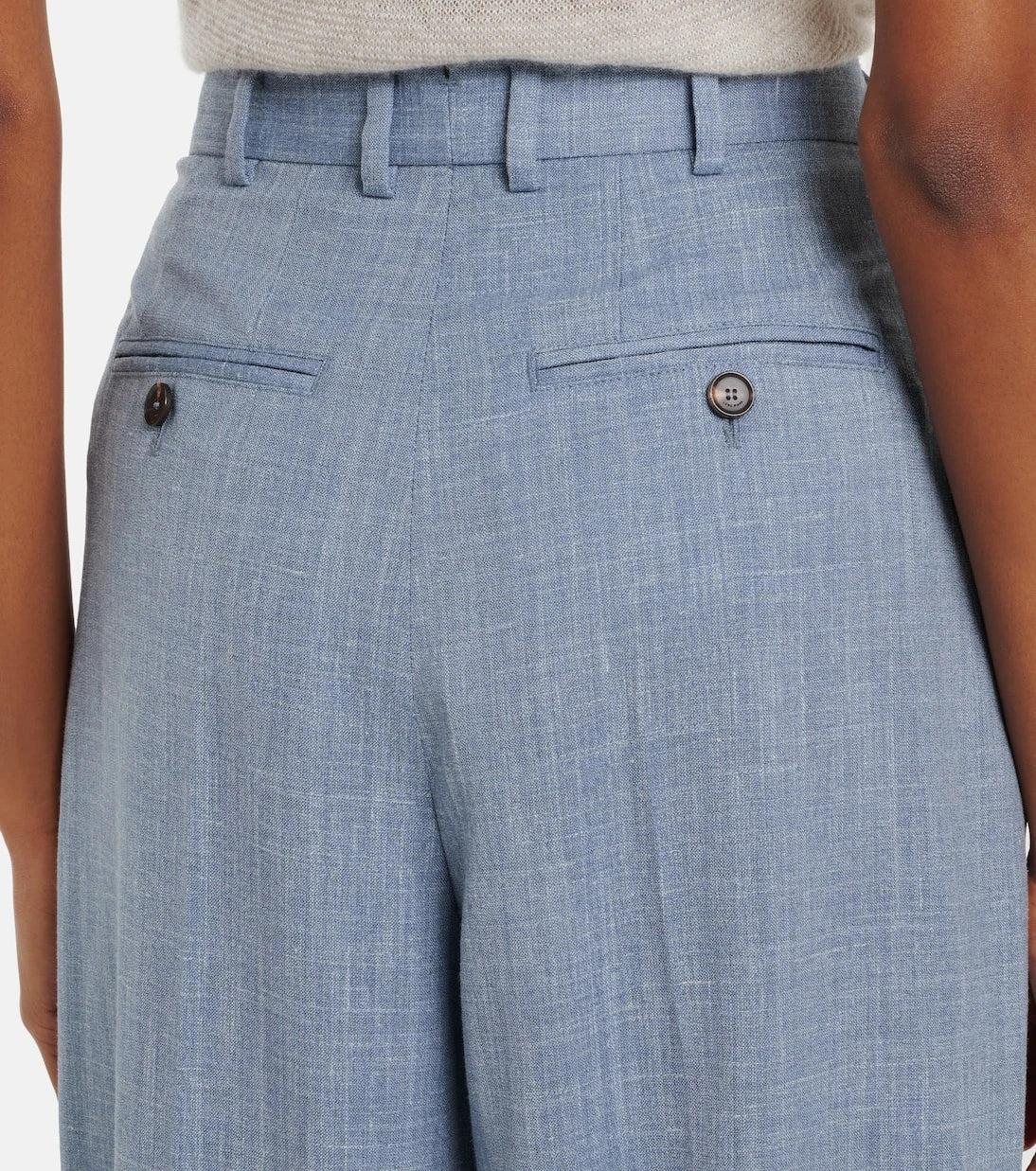 Loro Piana - Hector wool, silk, and linen wide-leg pants